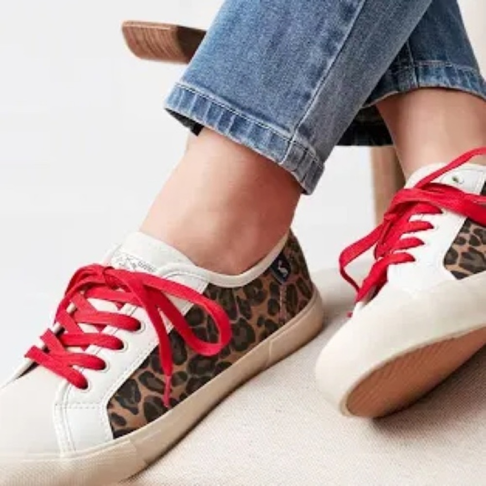 JOULES Coast Pump Faux Leather Trainers Women's Sneakers Size 9